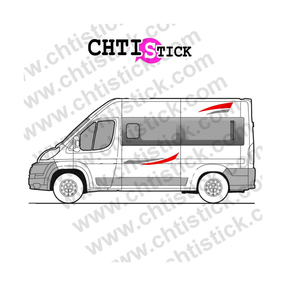 STICKER DECORATION FOURGON CAMPING CAR 05