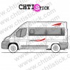 STICKER DECORATION FOURGON CAMPING CAR