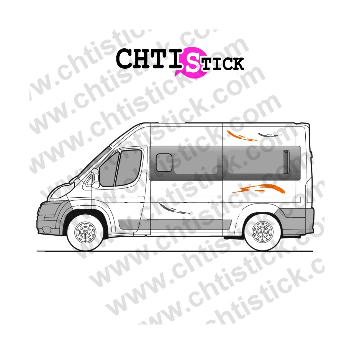 STICKER DECORATION FOURGON CAMPING CAR 06