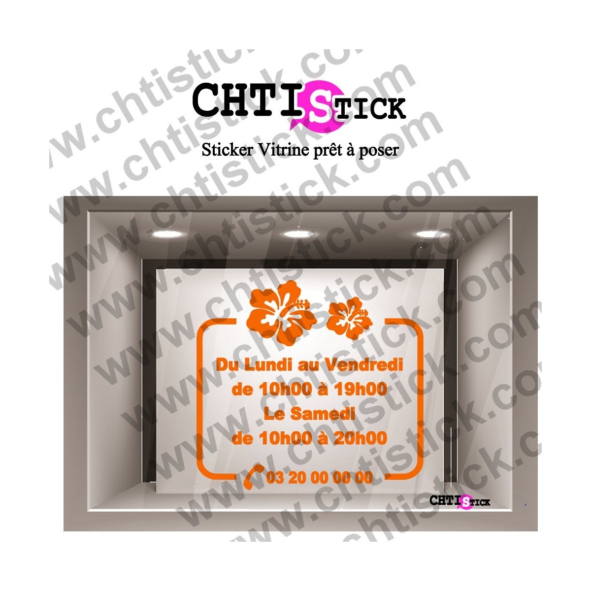 STICKERS HORAIRE FLEURISTE