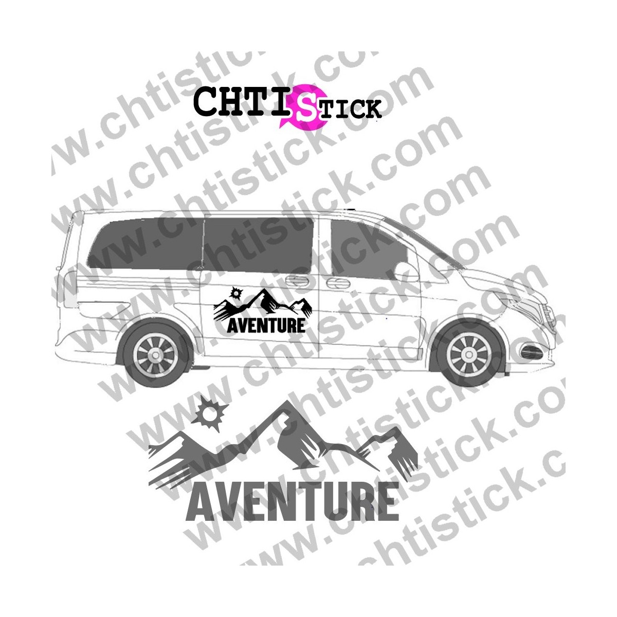 STICKER CAMPING CAR AVENTURE