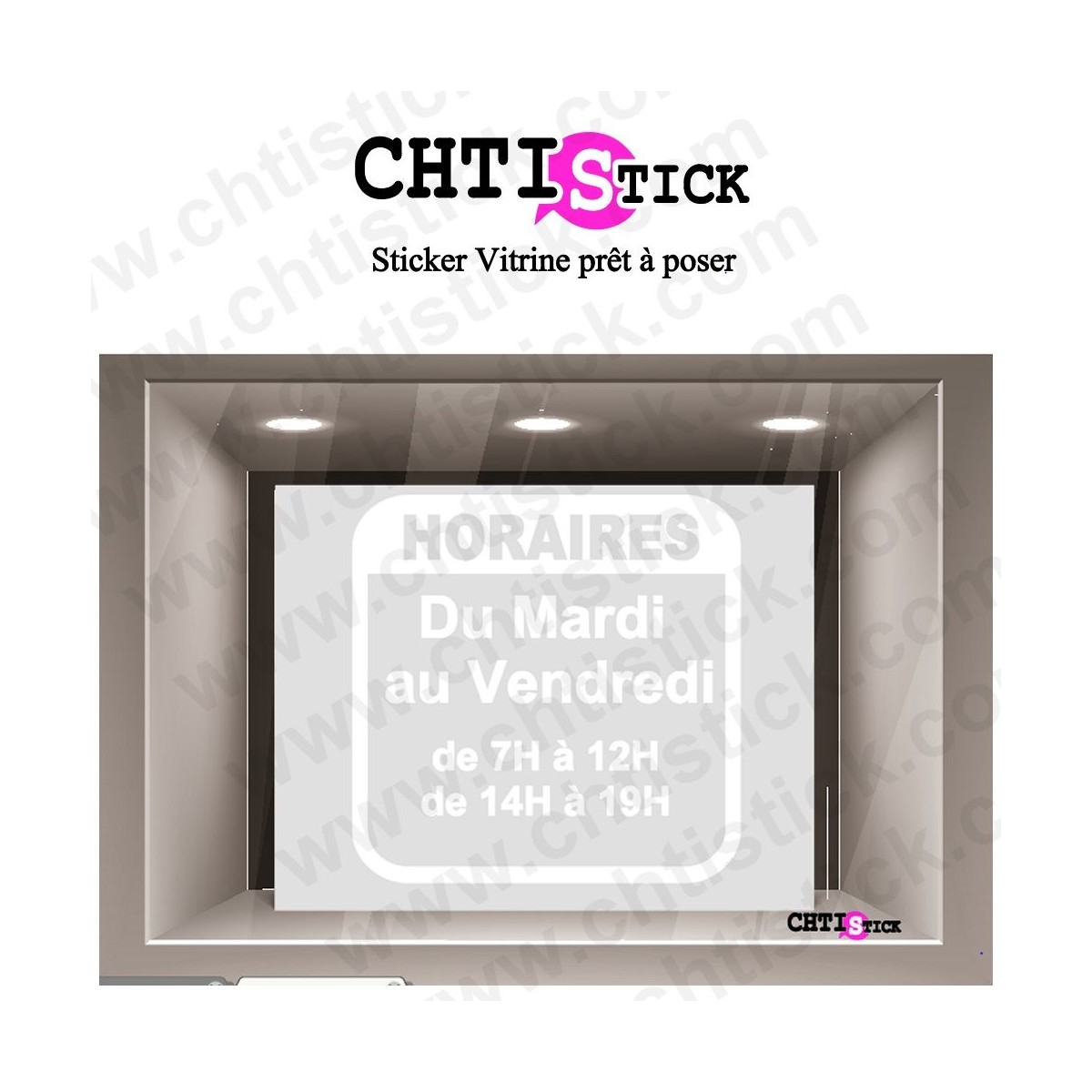 Stickers horaires magasin I vitrine