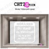 Stickers horaires magasin I vitrine