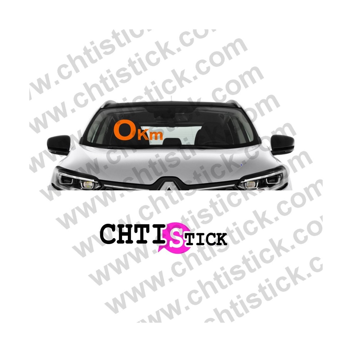 AUTOCOLLANT PARE BRISE VN O KM