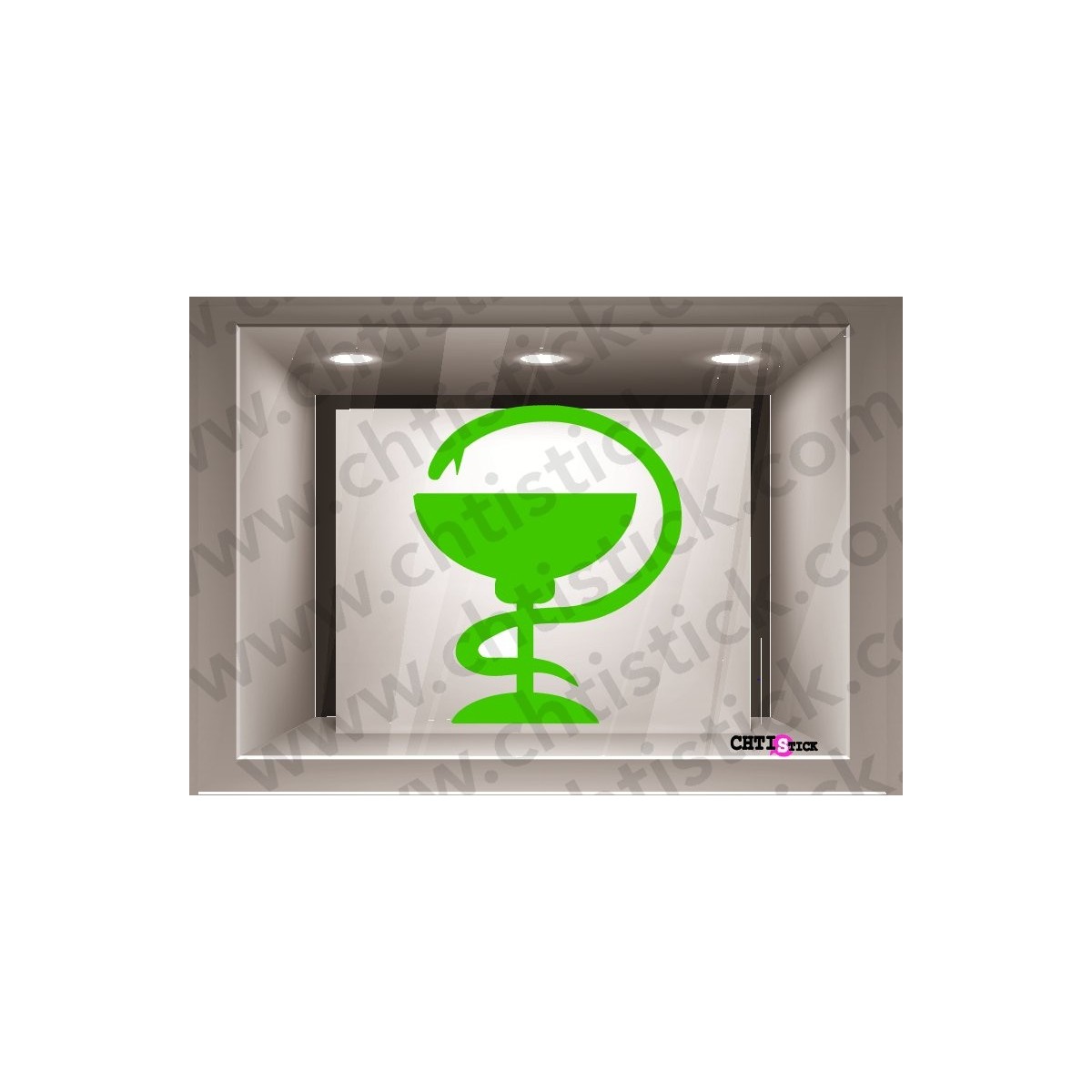 STICKERS CADUCÉE PHARMACIE 2