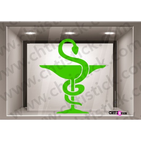 STICKER CADUCEE PHARMACIE 40