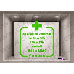 STICKER HORAIRES PHARMACIE