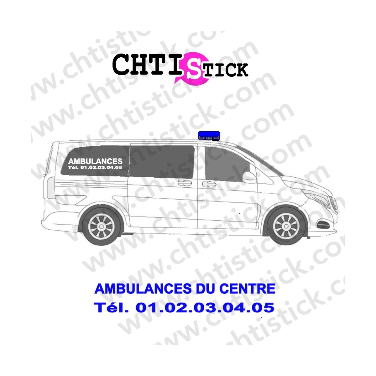 chtistick MARQUAGE VITRE AMBULANCE 2