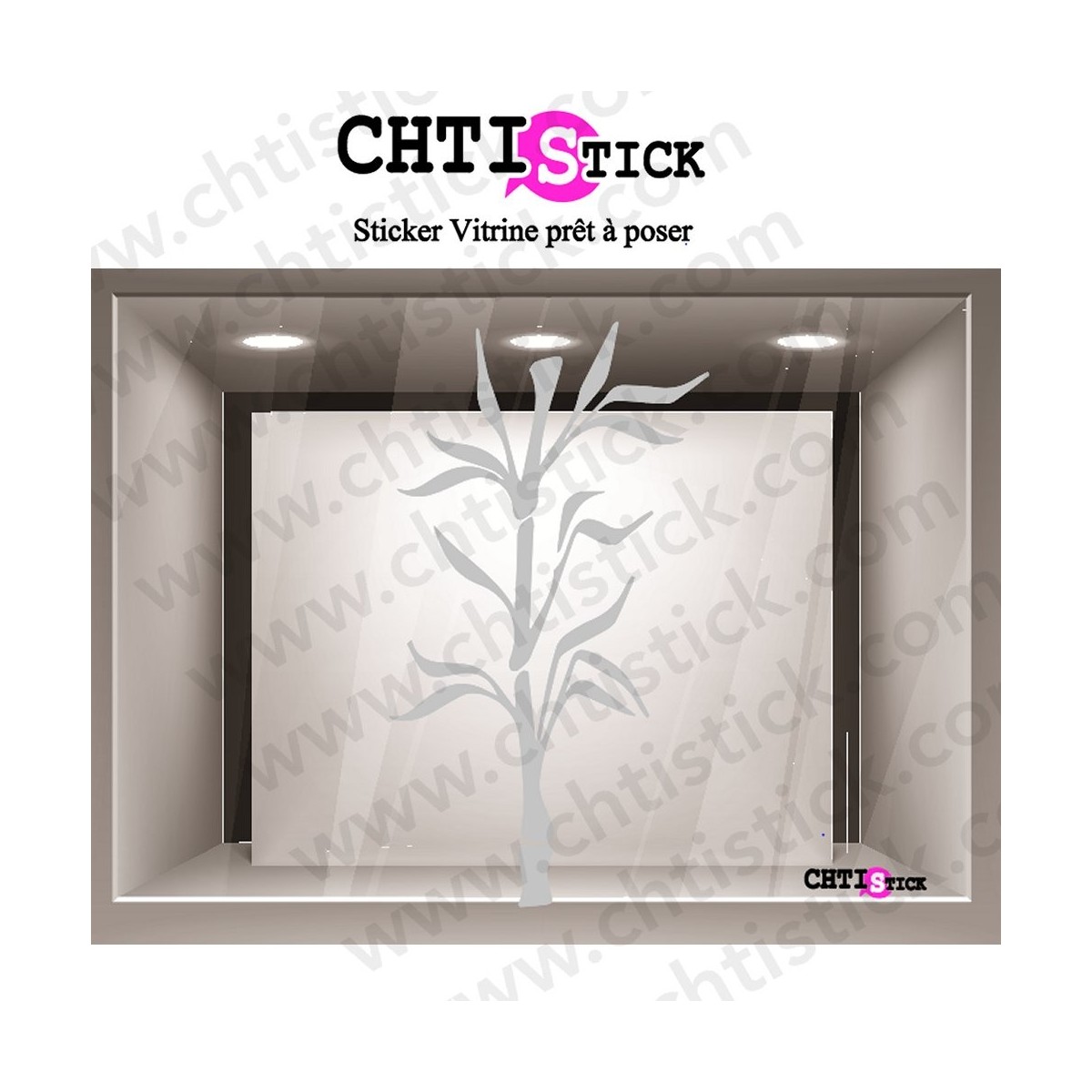 STICKER VITRINE BAMBOU
