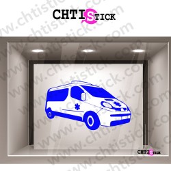 STICKER VITRINE AMBULANCIER