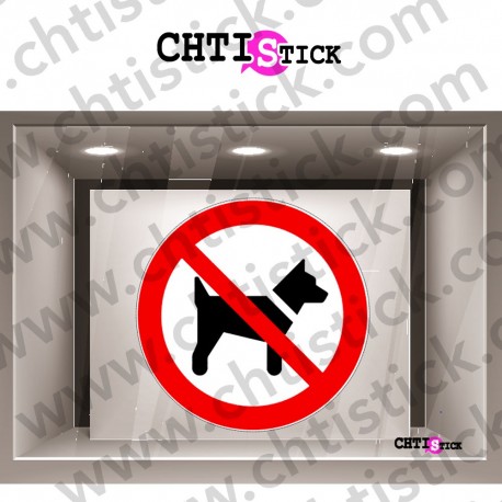 STICKERS INTERDIT AUX CHIENS