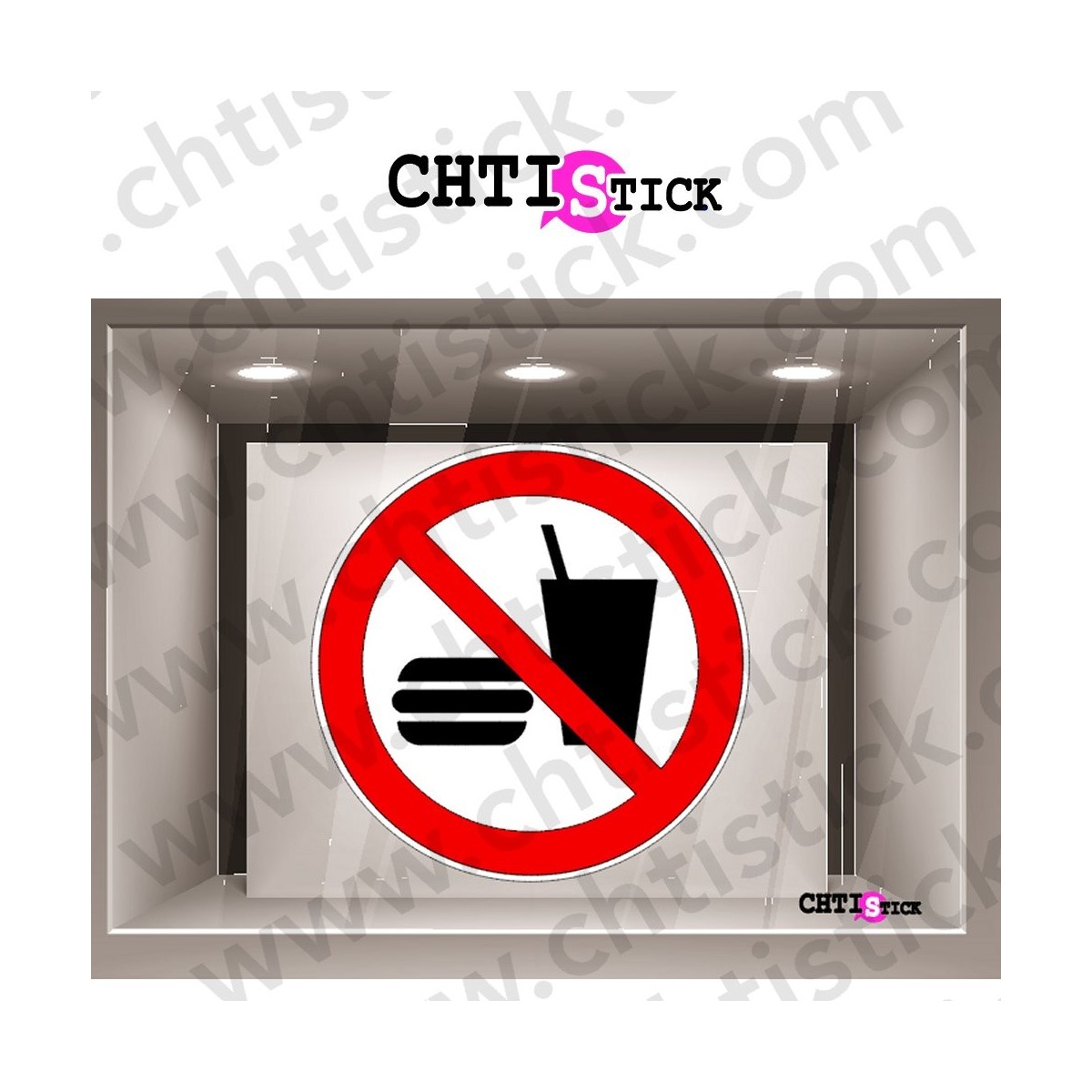 STICKERS INTERDIT DE MANGER