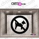 STICKERS INTERDIT AUX CHIENS 1 COUL