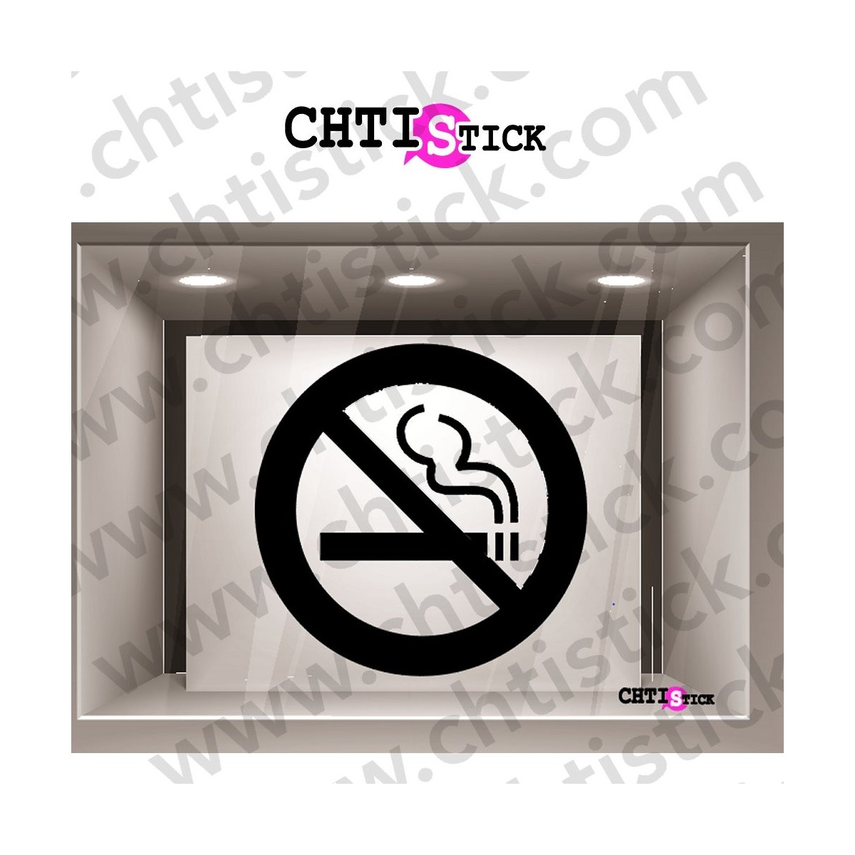 STICKERS INTERDIT DE FUMER 1 COUL