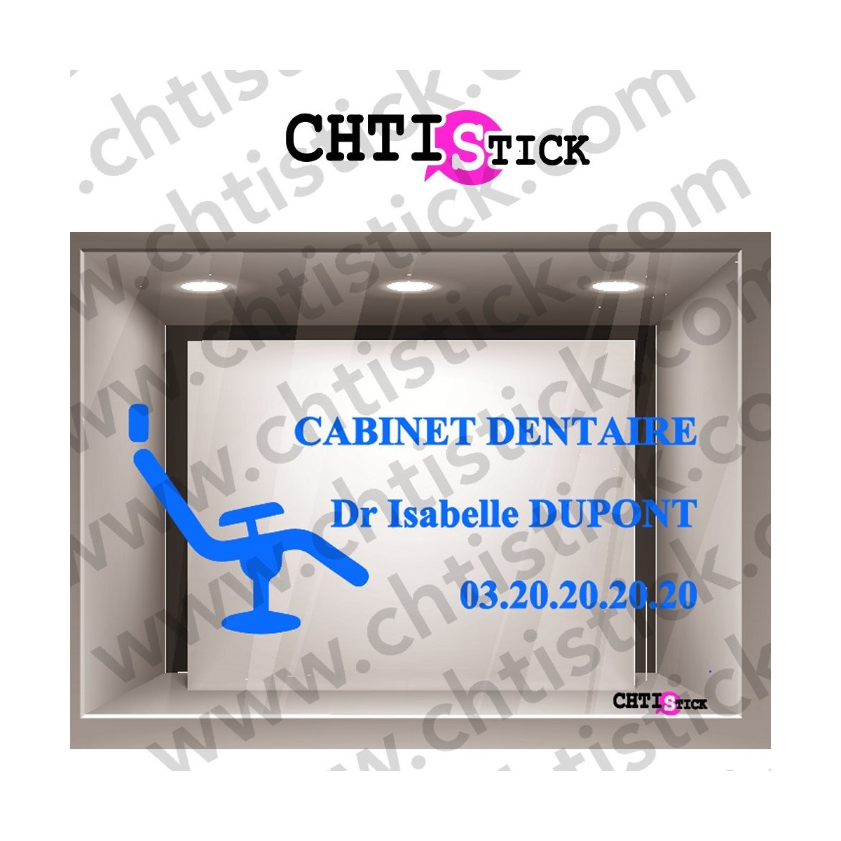 LETTRAGE CABINET DENTAIRE FAUTEUIL