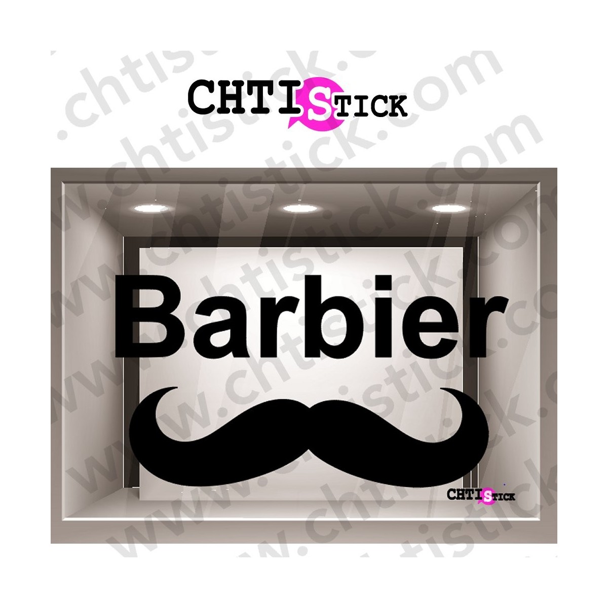 chtistick STICKERS BARBIER MOUSTACHE TXT