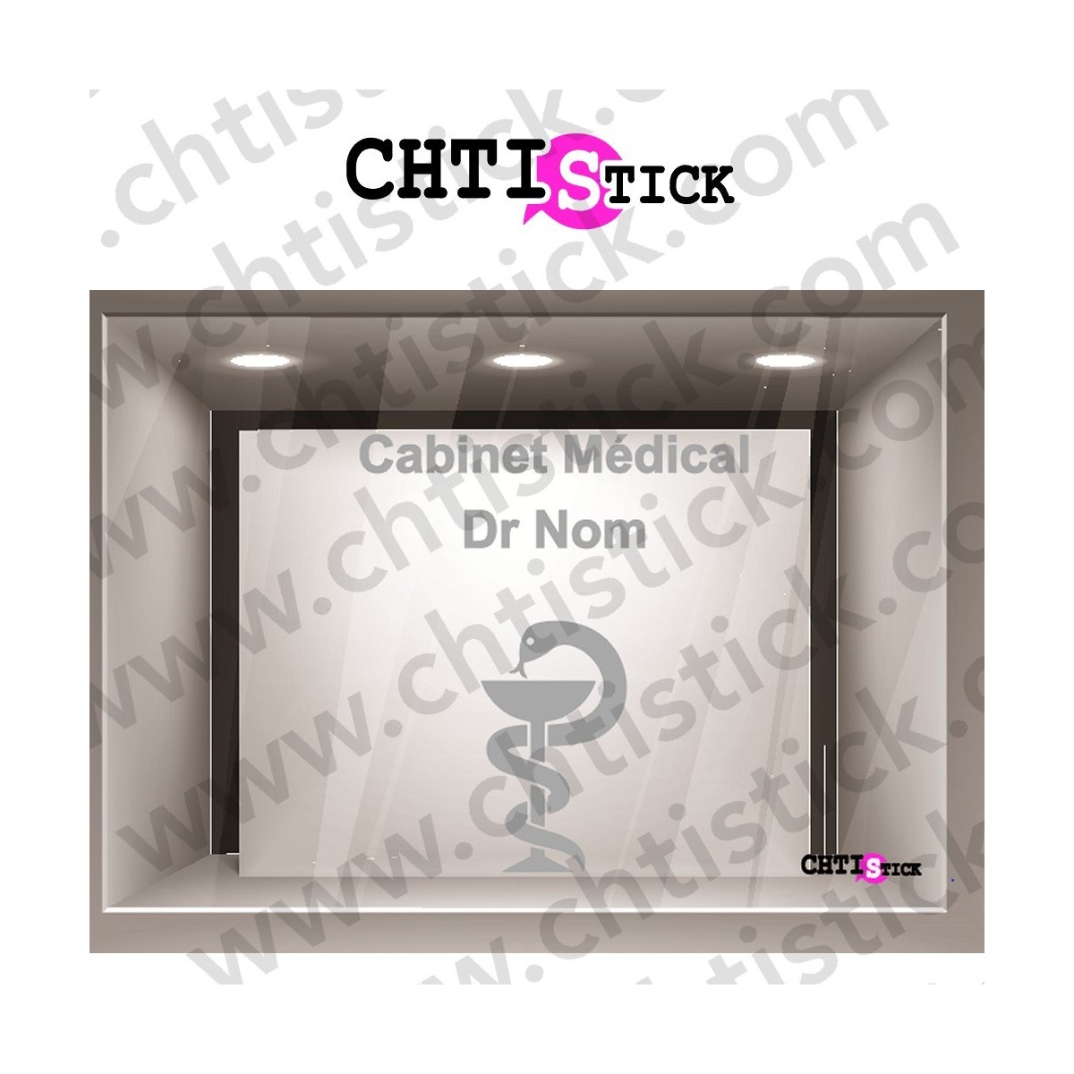 STICKERS CADUCEE DEPOLI PERSONNALISABLE