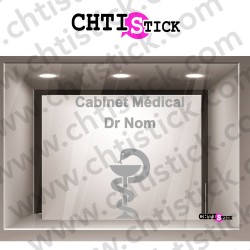 STICKERS CADUCEE DEPOLI PERSONNALISABLE