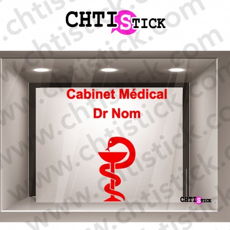 STICKER CADUCEE MEDICAL NOM