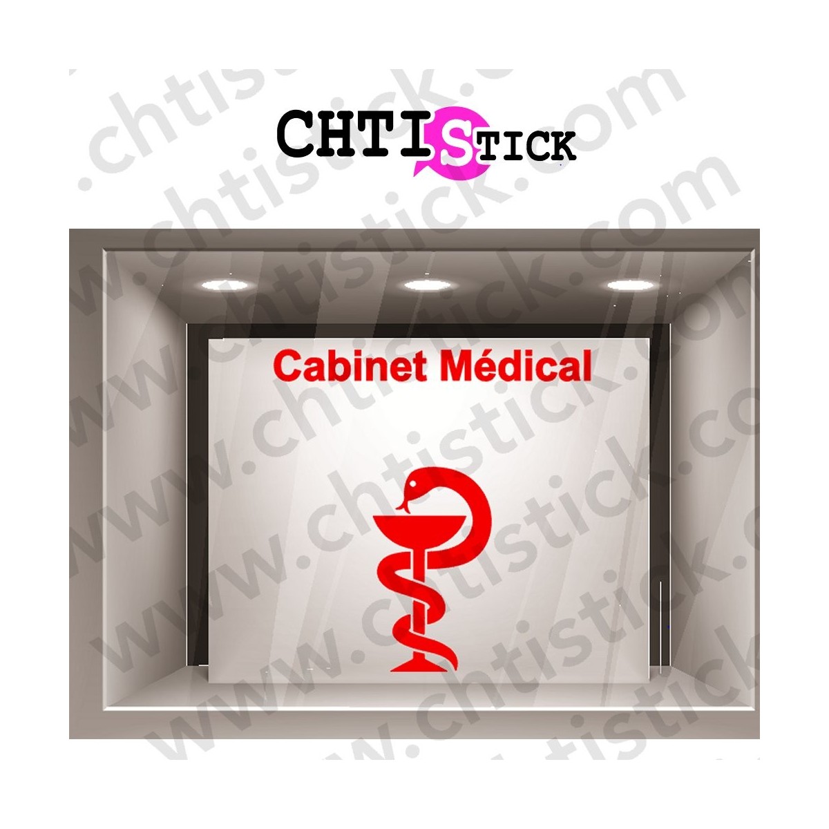 STICKER CADUCEE MEDICAL 