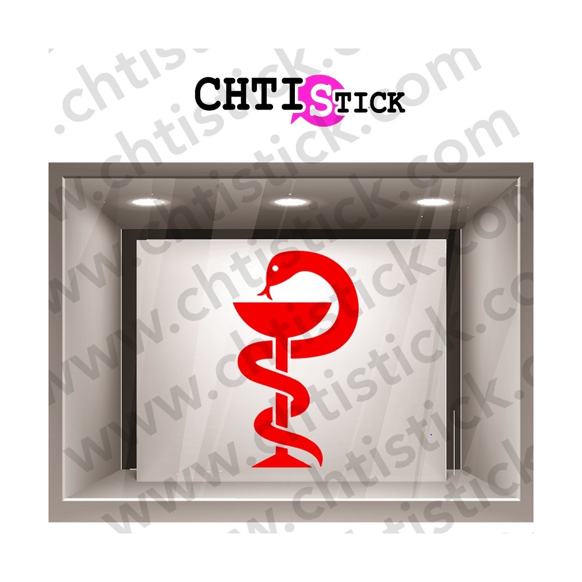 STICKER CADUCEE MEDICAL 