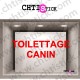 LETTRAGE ADHESIF TOILETTAGE CANIN 2