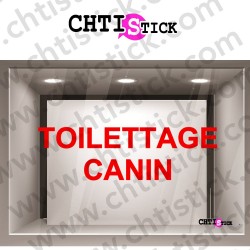 LETTRAGE ADHESIF TOILETTAGE CANIN 2