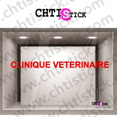 LETTRAGE VITRINE CLINIQUE VETERINAIRE