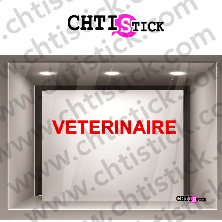 LETTRAGE VITRINE CLINIQUE VETERINAIRE 2