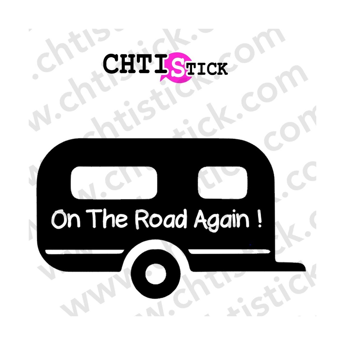 STICKER CAMPING CAR ON THE ROAD AGAIN