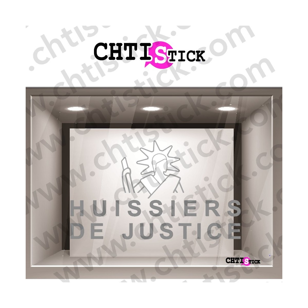 STICKER HUISSIER JUSTICE DEPOLI