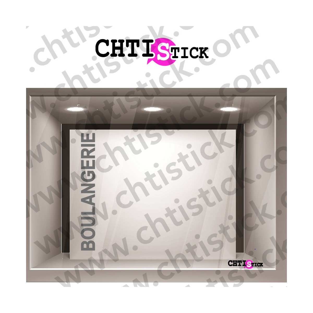 STICKER TEXTE VERTICAL BOULANGERIE