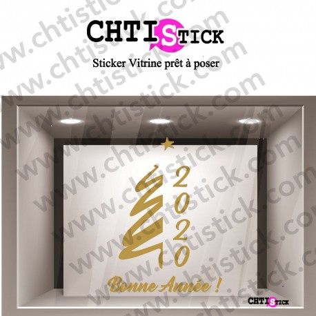 STICKER VITRINE BONNE ANNEE