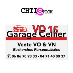 GARAGE CELLIER- LETTRAGE LOGO COUL x 2