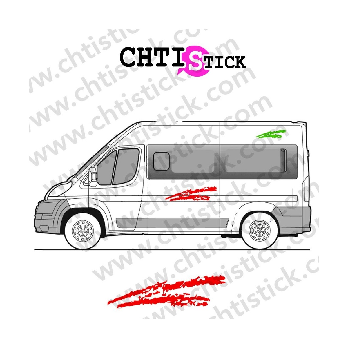 STICKER DECORATION FOURGON CAMPING CAR 13