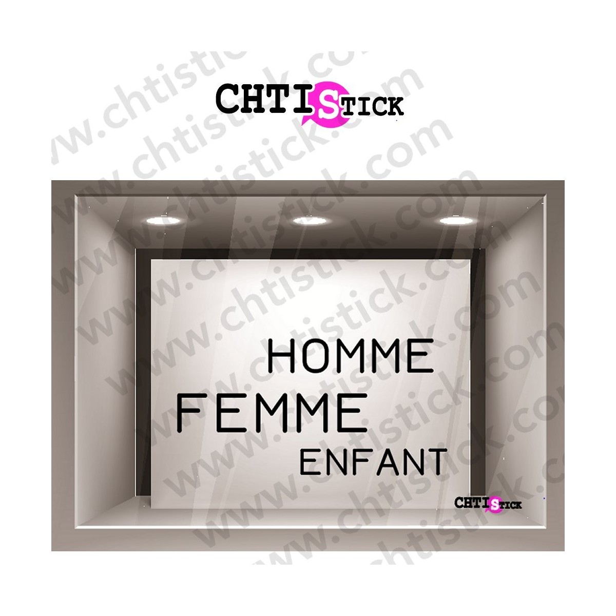 chtistick STICKERS COIFFEUR TXT01