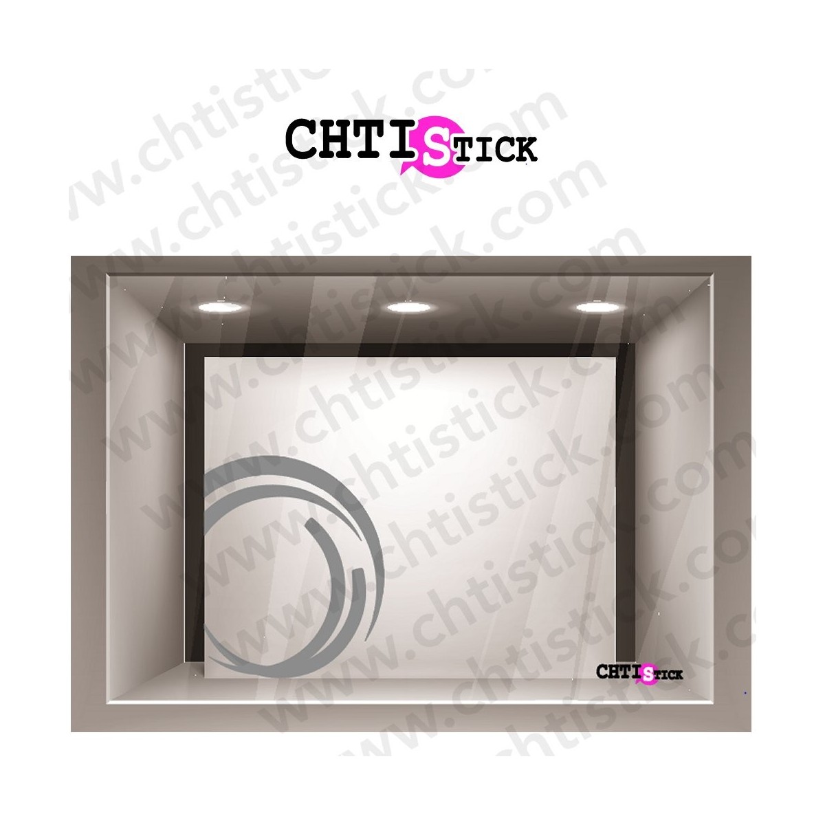 DECORATION VITRINE AUTOCOLLANT CERCLE G