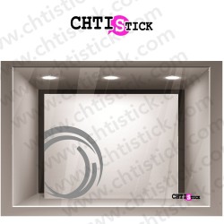 DECORATION VITRINE AUTOCOLLANT CERCLE G