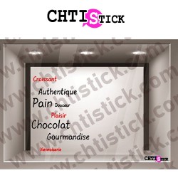 STICKER VITRINE BOULANGER MOTS