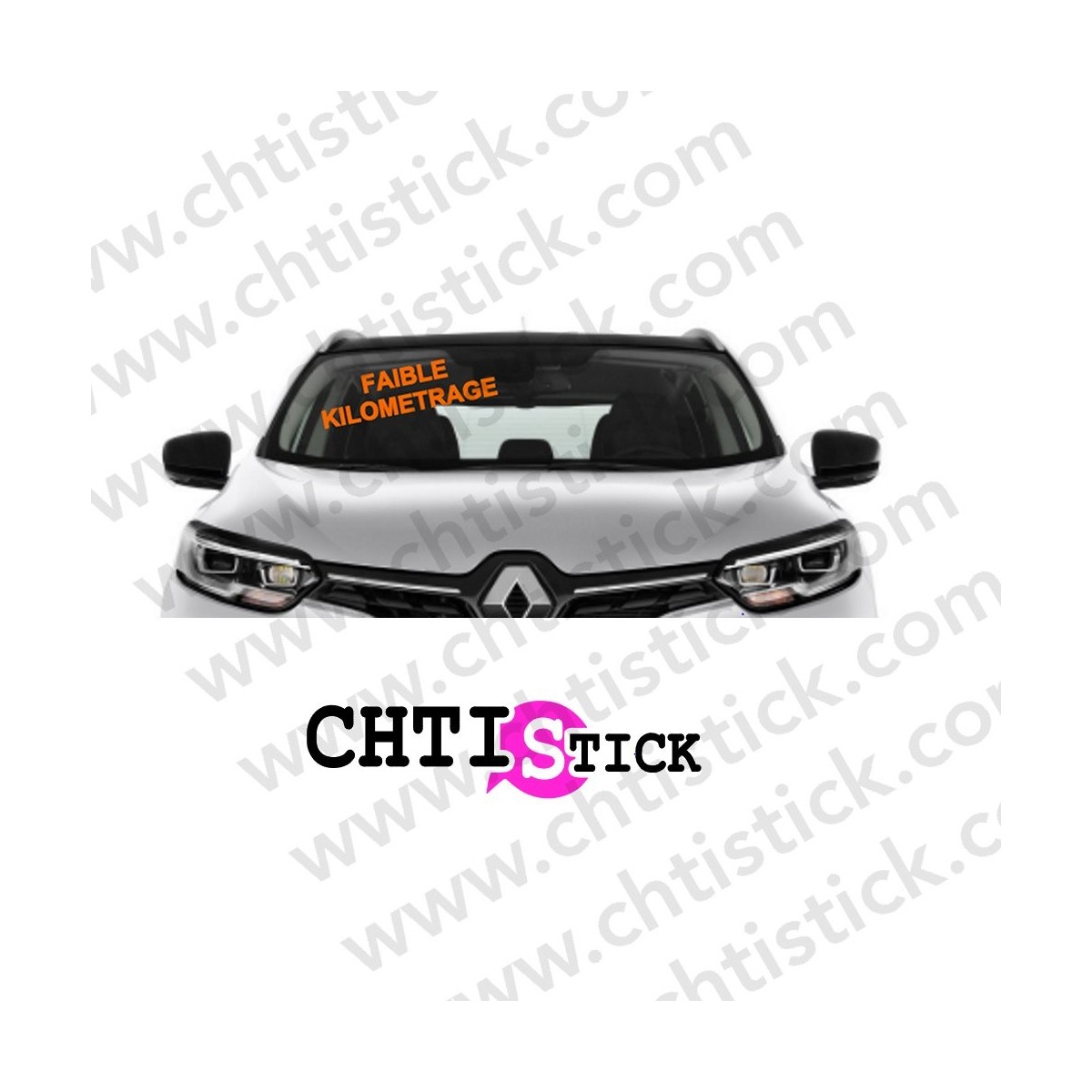 LETTRAGE PARE BRISE FAIBLE KM