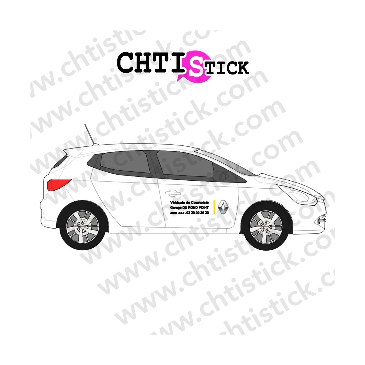 MARQUAGE VÉHICULE COURTOISIE RENAULT