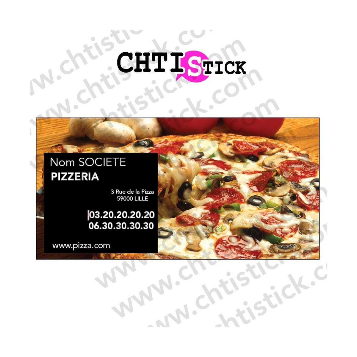 chtistick AUTOCOLLANT VEHICULE PIZZERIA