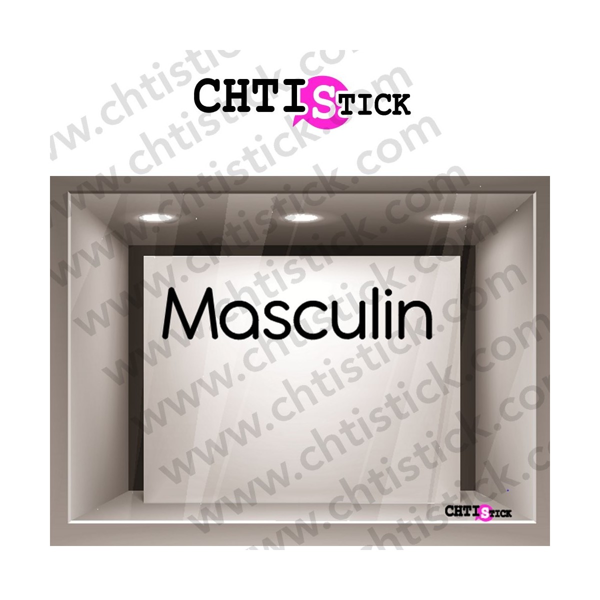 LETTRAGE ADHESIF COIFFEUR MASCULIN