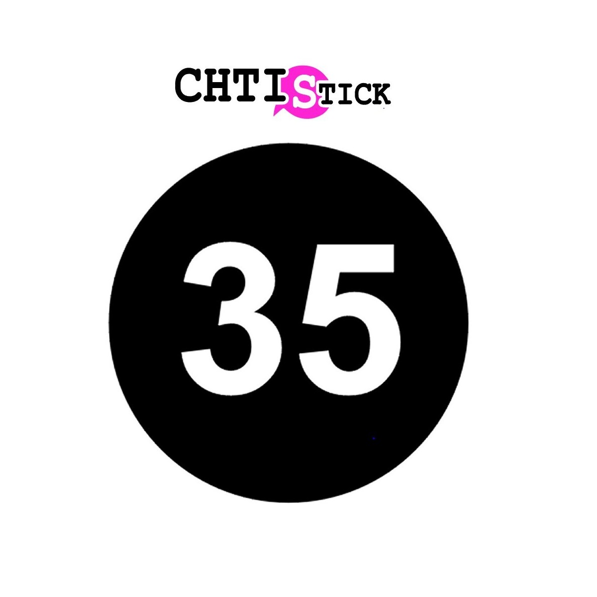 chtistick AUTOCOLLANT NUMERO PORTE ROND CREUSE