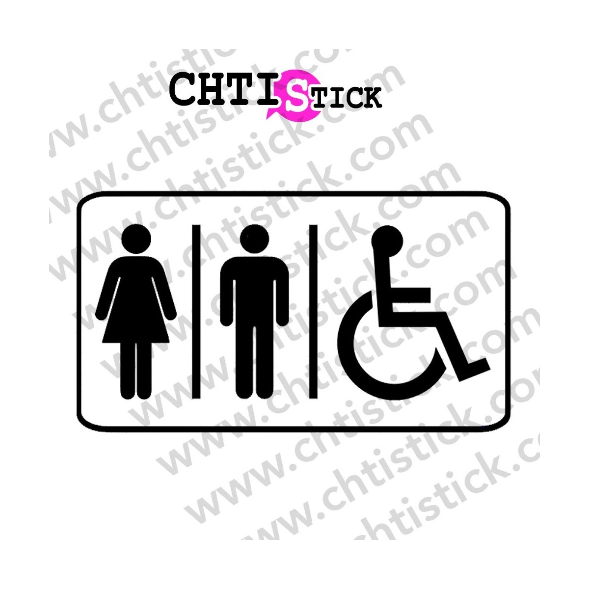 chtistick AUTOCOLLANT WC TRIO