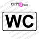 chtistick AUTOCOLLANT LETTRAGE WC