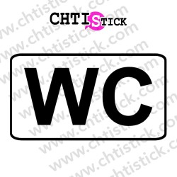 chtistick AUTOCOLLANT LETTRAGE WC