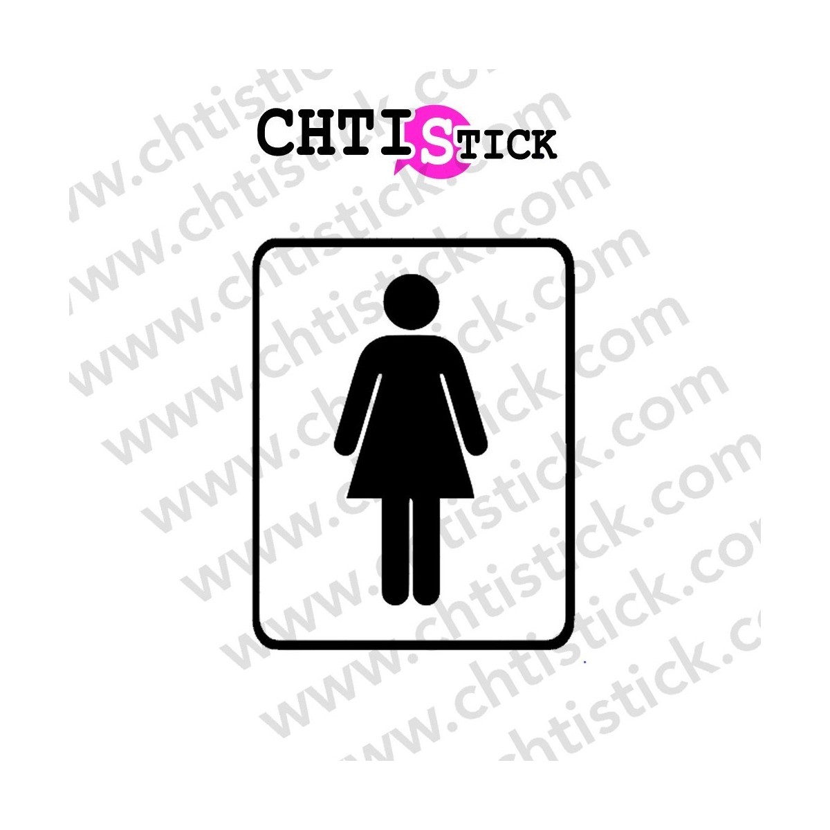 chtistick AUTOCOLLANT WC FEMME