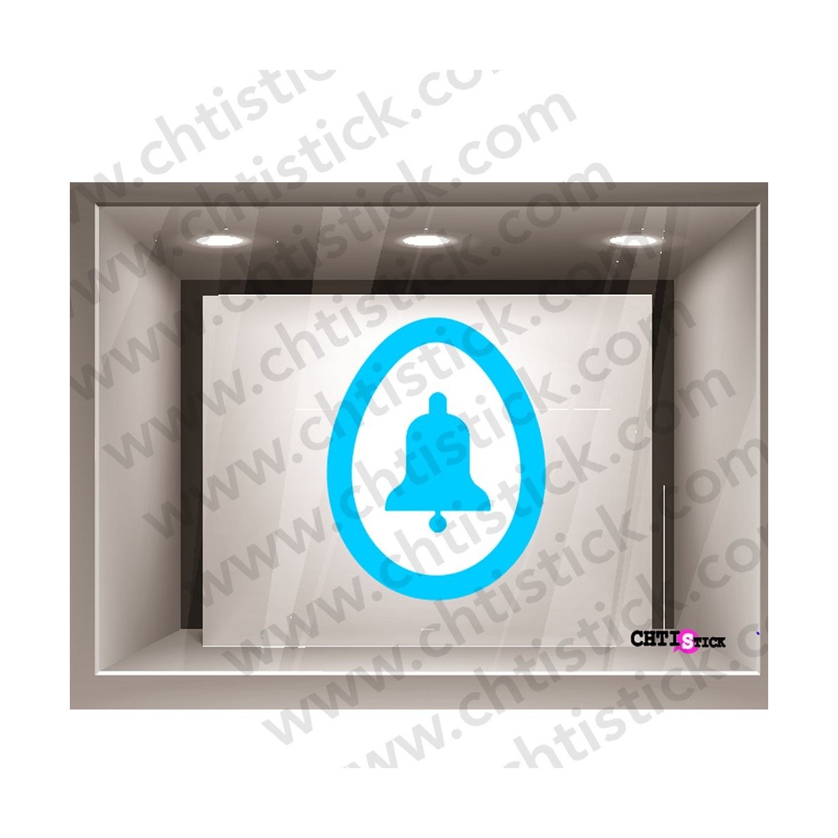 STICKER PAQUES ELECTROSTATIQUE OEUF C B