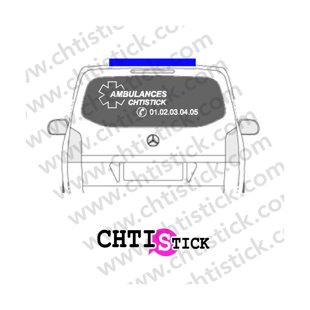 chtistick MARQUAGE VITRE AMBULANCE 3